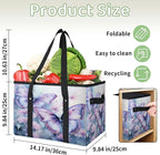 Reusable Grocery Bags Heavy Duty Shopping Bags Foldable Large Tote Bags with Long Handles & Hard Bottom