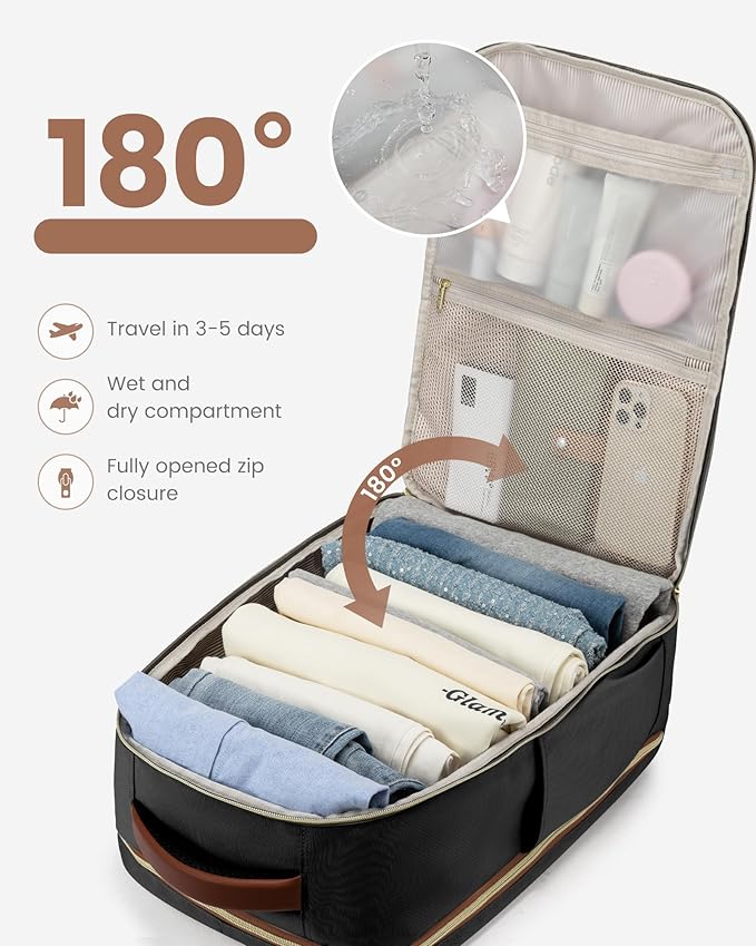 LOVEVOOK 50L Travel Backpack for Women & Men - 18 Inch Carry On Backpack & Personal Item Backpack for Airlines, Spacious and 