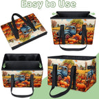 Reusable Grocery Bags Heavy Duty Shopping Bags Foldable Large Tote Bags with Long Handles & Hard Bottom