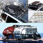 Heavy Duty Cargo Net for Pickup Truck Bed - 4' x 6' Stretches to 10' x 15' - Small 4"x4" Latex Bungee Net Mesh with 24 Clips - Compatible with Ford, Chevy, Dodge Ram, Toyota