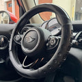 PINCTROT Large Size Race Grip Steering Wheel Cover, Anti Slip Silicone Perforated Design with Soft Touch Padding, Enhanced Grip for Sporty Driving 15.5-15.75 Inch (Racing Black)