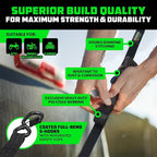 Rhino USA Retractable Ratchet Straps (2-Pack) - 1 Inch x 10 Feet (1,209lb Break Strength) - Auto Self Retracting Tie Down Straps for Truck, Cargo Trailer, Motorcycle, ATV, UTV - Black
