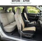 FH Group Automotive Full Car Seat Covers for SUV, Trucks, Sedan and More - Universal Fit Front High Back & Rear Solid Bench D