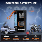 P9 Tire Inflator Portable Air Compressor, Dual Power, 150PSI Cordless Air Pump for Car Tires, Digital Gauge & Auto Stop, Small Air Compressor for, Bicycle, Motorcycle, Ball