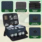ANILD Golf Trunk Organizer, 2 Layer Golf Storage Case with Separate Ventilated Compartment for 2 Pair Shoes, for Balls, Tees,