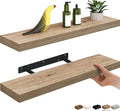 Ballucci Floating Shelves, 24" Wood Wall Shelf Set of 2, Invisible Brackets Floating Shelf Bathroom Wall Decor, Living Room, 