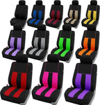 FH Group Car Seat Cover Front Set Striking Striped Car Seat Covers with Front Seat Covers and Rear Split Bench, Universal Fit