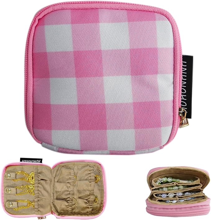 Travel Jewelry Case Small Jewelry Organizer Purse Jewelry Bag Women Christmas Gifts Jewelry Purse for Bracelet Rings Earring 