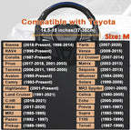 GIANT PANDA Steering Wheel Cover for Toyota, Auto Car Steering Wheel Cover for Toyota Highlander Rav4 Corolla Camry,Standard 