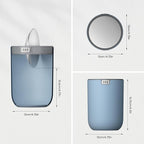 EKO Fandy 0.4 Gal/1.5L Mini Tabletop Trash Bin with Swing-Lid, Desktop Trash Can for Bathroom Countertop, Vanity, Coffee or Office, Small Garbage Bin (Blue)
