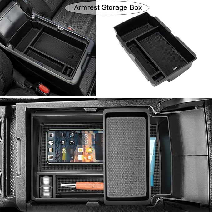 3PCS Center Console Organizer for 2023 2024 2025 2026 Honda CR-V & CR-V Hybrid Accessories, Custom Fit Armrest Tray, Console Tray and Hidden Storage Box, ABS Material