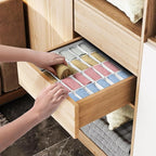 Joyoldelf Sock Organizer Drawer Organizer - 2 Packs Underwear Organizer, 48 Cells Collapsible Closet Organizers and Storage S