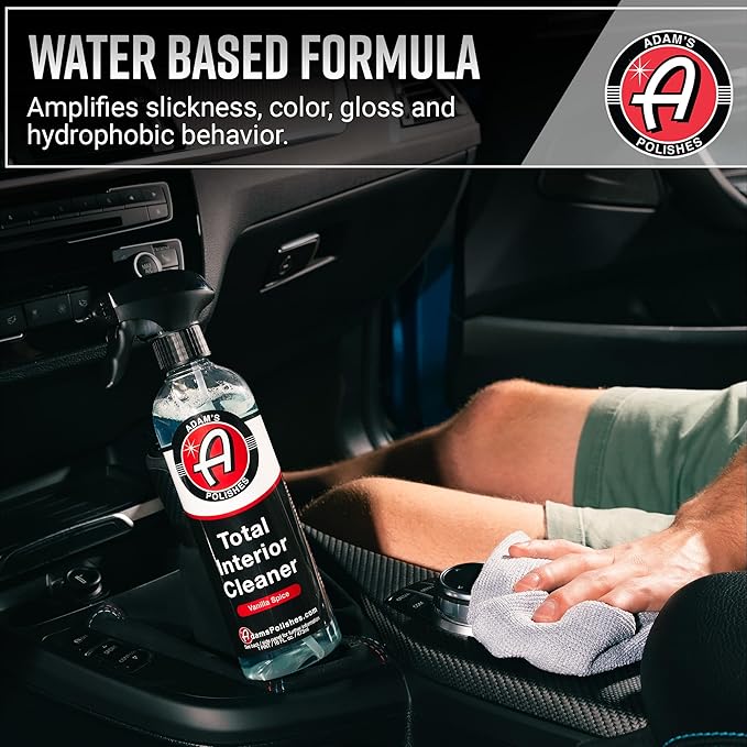 Adam's Polishes Total Interior Cleaner & Protectant, Quick Detailer & SiO2 Protection, Ceramic Infused, Anti-Static, OEM Fini