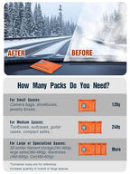 120 Gram (15 Pack) Color-Indicating Desiccant Packs for Storage, Rechargeable Silica Gel Packets, Moisture Absorbers for Gun