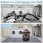 Game Controlle Laundry Basket Collapsible Laundry Hamper Clothes Toy Storage Bin for Bathroom Bedroom Room Decor 16" X 20.8"