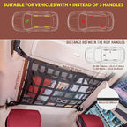 Kaskawise SUV Car Ceiling Cargo Net Pocket,35.4"x23.6" Double-Layer Mesh Car Roof Storage Organizer for Ford,F150,Jeep,Honda CRV,RAV4,Van Organizers and Storage,Camping Accessories