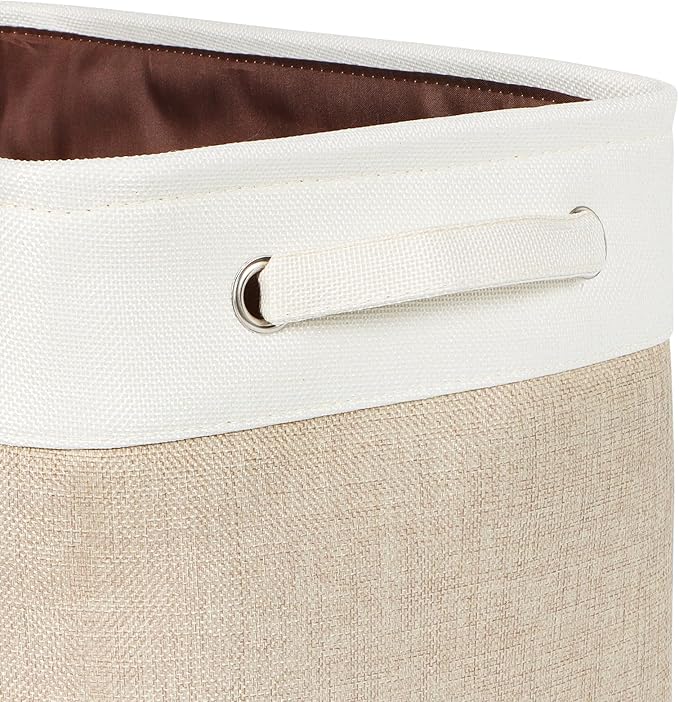 Kntiwiwo Foldable Storage Bin Collapsible Fabric Storage Basket Cube with Durable Handles Closet Organizer Bins for Organizin