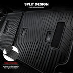 LASFIT Cargo Mat for Toyota 4Runner 2010-2024 (Only Fit 5-Seats) Back Seat Protector for 5th gen 4Runner Seater Accessories (Fit W/O Sliding Cargo Tray, Rear Backrest Mats+Rear Trunk Mat)