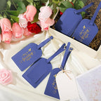 Amylove Bulk Luggage Tags Wedding Favors Adventure Begins Luggage Tags for Guests Travel Tag for Suitcase Bridal Gift 24 Pack
