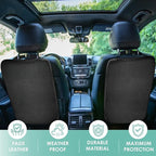 FH Group Faux Leather Auto Seat Back Kick Protectors, Heavy Duty Car Kick Mats for Kids –2-Pack Back Seat Protector for Drive