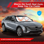 ARISMOTOR Windshield Sun Shade for Cadillac Lyriq Electric 2023-2025 2026, Custom Fit Foldable Front Window Sunshade Sun Visor Protector, Block UV Rays Keep Your Car Cooler