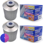 800 Gram Gun Safe Dehumidifier, 2 Pack of 1.77 LBS Rechargeable Dehumidifier Blue to Pink Silica Gel Desiccant Moisture Absor