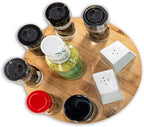 Bamboo Lazy Susan Spinning Turntable for Kitchen Storage and Table (10 inch)