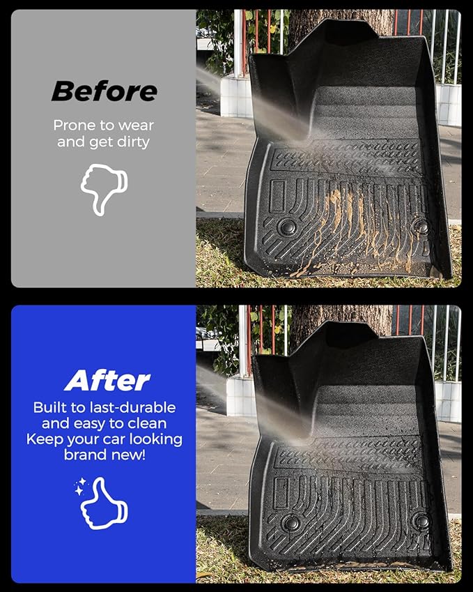 All Weather Floor Mats Cargo Liner for Chevrolet Chevy Blazer 2025 2024-2019 (Gas Only) Waterproof Nonslip Rubber for Base/L/LS/LT/Premier/RS Accessories 2023 2022 2021 2020 Car Rug Cover Protector