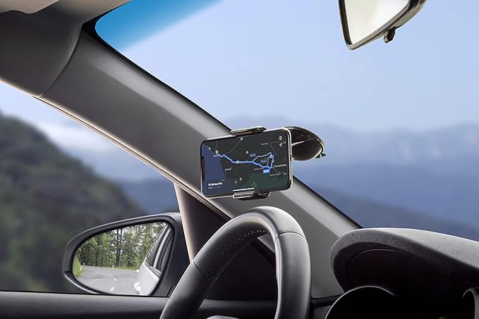 Scosche VWDSM2 Car Mount 3-in1 Suction Cup Mount with Vent Clips for Mobile Devices - Window, Dash, Vent Mount, 360 Rotation