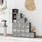 C&AHOME Cube Storage Organizer, 20-Cube Storage Shelving with Doors, Modular Book Shelf, Plastic Shelves Organizing Units, Id