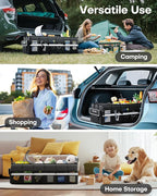 HOTOR Trunk Organizer - Car Organizer with Built-In Leakproof Car Cooler, Collapsible Trunk Organizer with Cooler for SUV,