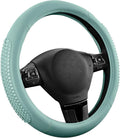 PIC AUTO Steering Wheel Cover, Glitter Gel Particles & Mint Luxury Leather Car Steering Cover, Universal Fit 14.5"-15.5" Anti
