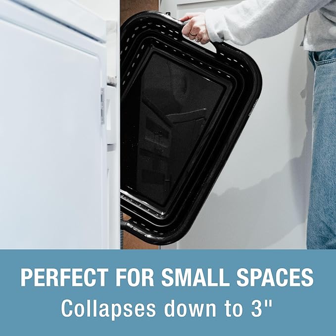 CleverMade Collapsible Laundry Baskets - 39L Foldable Large Collapsible Laundry Basket with Handles for Space Saving Storage,