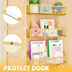 Kaiferty Over The Door Hooks Organizer, Coat Rack Over The Door Storage Hanger Towel Rack, Back of Door Storage Organizer for