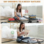 12 Packs Vacuum Storage Bags with Rechargeable Pump for Travel, Vacuum Seal Bags for Clothing Blankets Bedding, Space Saver C