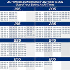 Snow Tire Chains for Car SUV Pickup Trucks, Universal Car Snow Chains, Snow Traction for Tires, Fit for Tire Width 195 205 21