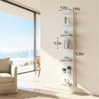 7 Tier Wall Shelf Unit & Lack Shelf, Versatile Floating Shelves for Wall, Bedroom Book Shelf, Vanity Display Shelves, Tall De