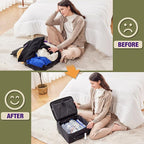 Travel Vacuum Bags with Electric Pump, Vacuum Travel Bags for Luggage and Suitcase, Clothes Clothing (6S 6XS)