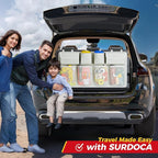 SURDOCA Car Trunk Organizer, LARGE CAPACITY Car Storage Bag with 8 Pockets, 7X Upgraded Trunk Storage Organizer for Car, SUV, Truck, MPV