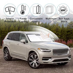 Front Windshield Sun Shade Foldable Car Front Window Sun Shade Windshield Shade Custom Fit for 2016-2025 2026 Volvo XC90 Block UV Rays Car Accessories Heat Keep Cooler