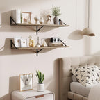 Floating Shelves for Wall,40" Wall Mounted Shelves Set of 2,Long Wood Floating Shelves,Hanging Wide Display & Storage Shelf w