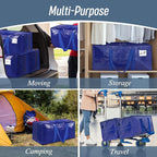 6 Pack Extra Heavy Duty Large Moving Bags with Strong Zipper & Comfortable Handles, Sturdy & Durable Clothes Storage Bags Tot