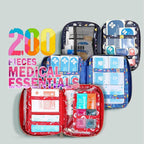 EVERLIT Care Rescue Pack | Family-Friendly First Aid Kit for Kids with 200 Pcs Medical Supplies | Travel-Friendly Compact Sto