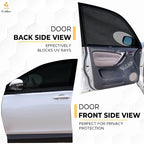 EcoNour Car Front Side Window Sun Shades Compatible for Toyota Rav4 | 2Pack Breathable Super Stretchy Mesh Sun Shade | Heat Block UV Protection Car Window Screen Covers | Mosquito Net Curtains