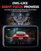 REDTIGER F4 4K Dash Cam Front, 2.2 inch Mini Car Camera, 2160P UHD Touch Screen, Voice Control, Included 32GB Card, Night Vis