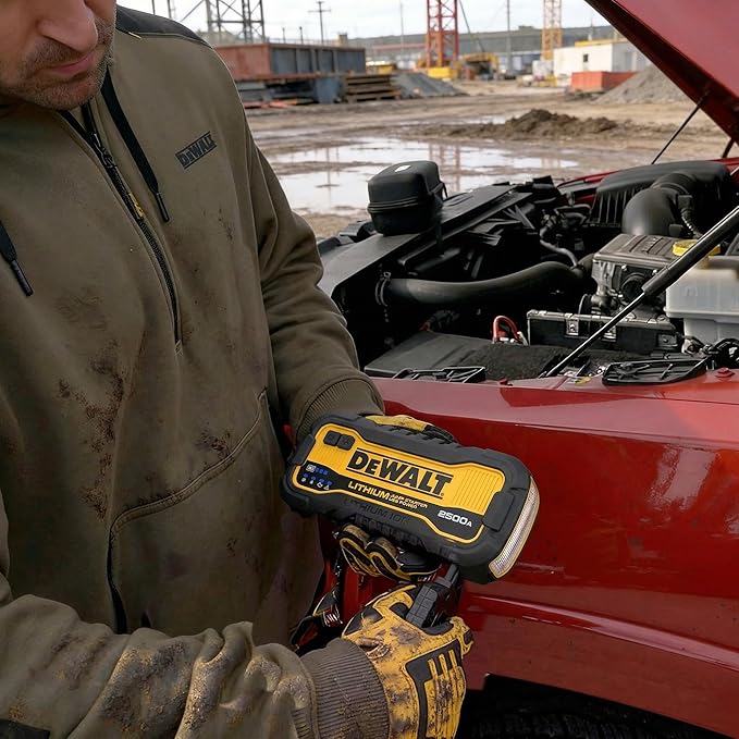 DeWalt DXAELJ25C 2500 Peak Amp Lithium Jump Starter with USB Power Bank and Carrying Case