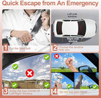 Window Breaker, Automotive Safety Hammer, 3 in 1 Emergency Escape Tool with Glass Breaker and Seat Belt Cutter, Silver