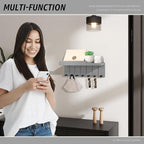 Rebee Vision Modern Key Holder Wall Mount - Decorative Key and Mail Holder for Wall with Shelf - Elevate Your Space with Chic