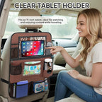 BALEINE Backseat Car Organizer, Back Seat Car Organizers and Storage, Kick Mats Back Seat Protector, Travel Accessories for Most Automotive (2 Pack, Mocha)