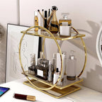 Perfume Organizer for Dresser, 2 Tier Bathroom Counter Organizers and Storage, Gold Makeup Organizer for Vanity, Bathroom Acc
